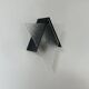 Vintage geometric wall lamp, black metal and glass, France 1950