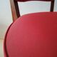 Series of 4 wooden chairs and skai 50s