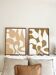Beige brown organic diptych paintings, cream.