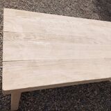 Old farmhouse table in solid oak
