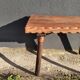 Raw hammered side table