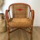 Fauteuil enfant des années 60, osier