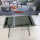 Metal and smoked glass hi-fi video furniture