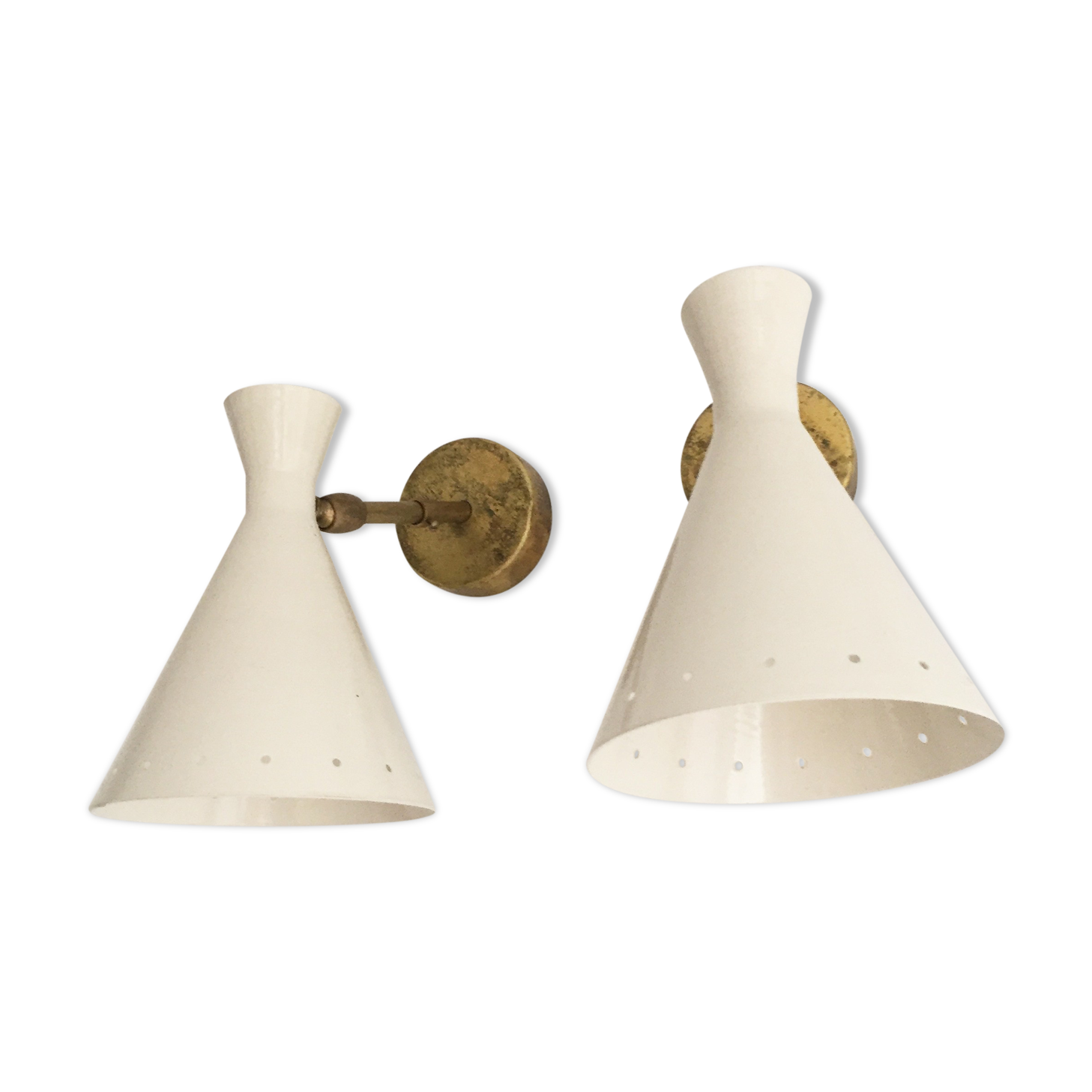 Paire d'appliques Italiennes de design 1950