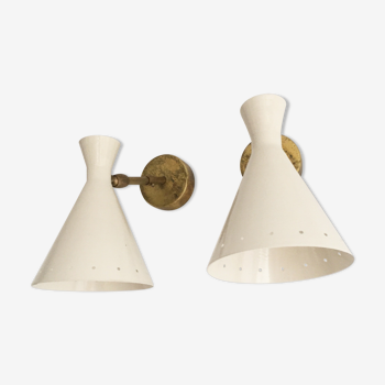 Pair of Italian design wall ight 1950