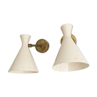 Pair of Italian design wall ight 1950