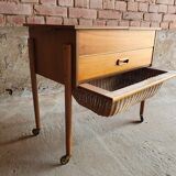 Piece of furniture with scandinavian teak sewing 1950