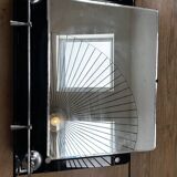 Vintage black mirror from the 1930s/40s with shelf.