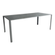 Grand 'Less' grey powder-coated aluminium dining table by Jean Nouvel for Tecno, minimalist 1990s
