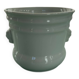 White porcelain flowerpot