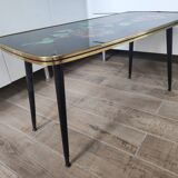 Coffee table cocktail feet compass vintage 60