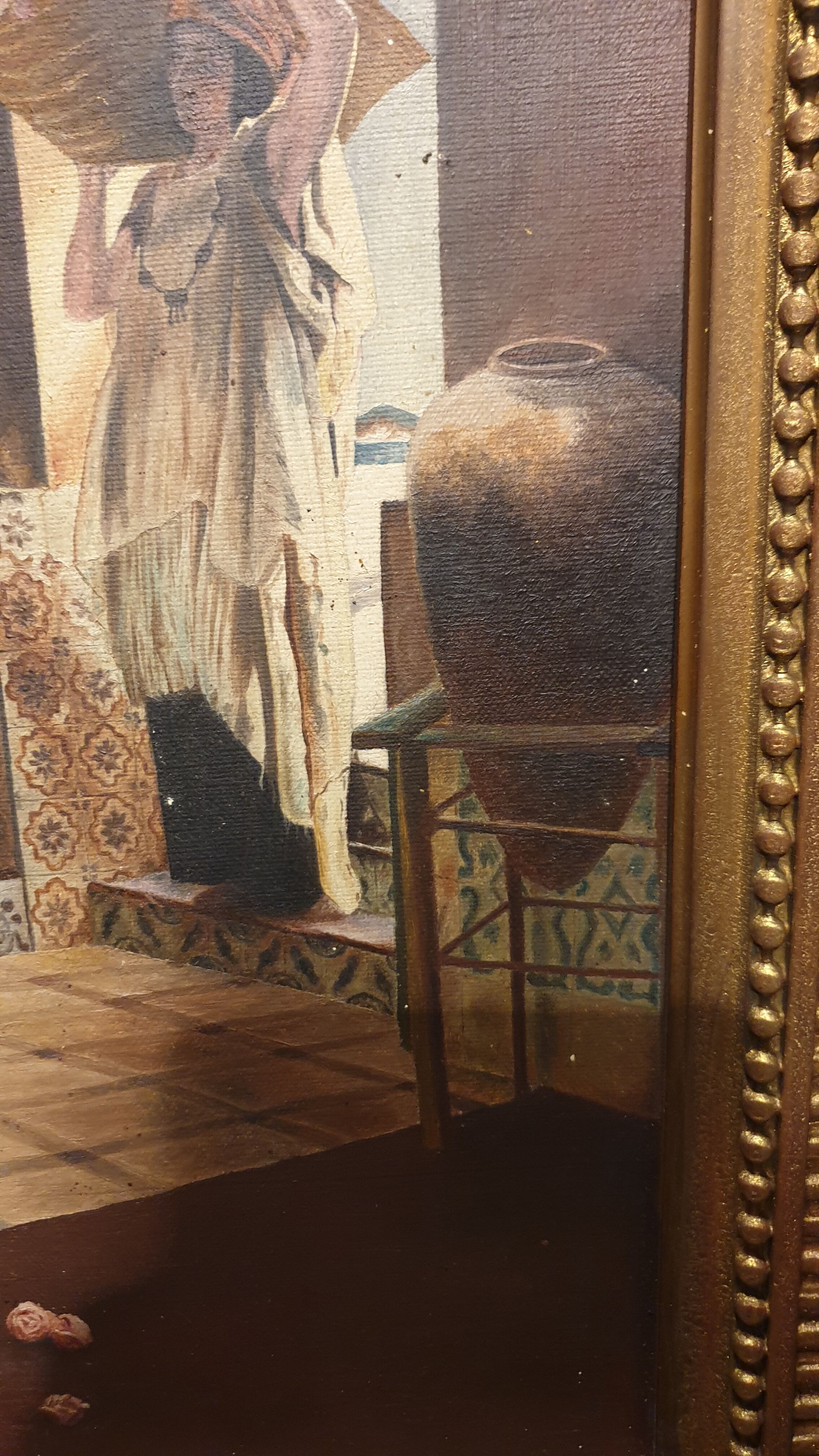 Painting on oriental canvas
