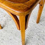 Bistro stool, curved wood by Stella, circa 1950s