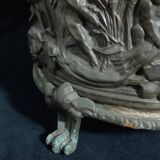 Paire de Cache-pots 19ème Siècle en Cuivre-Laiton Avec Putti en Repoussé