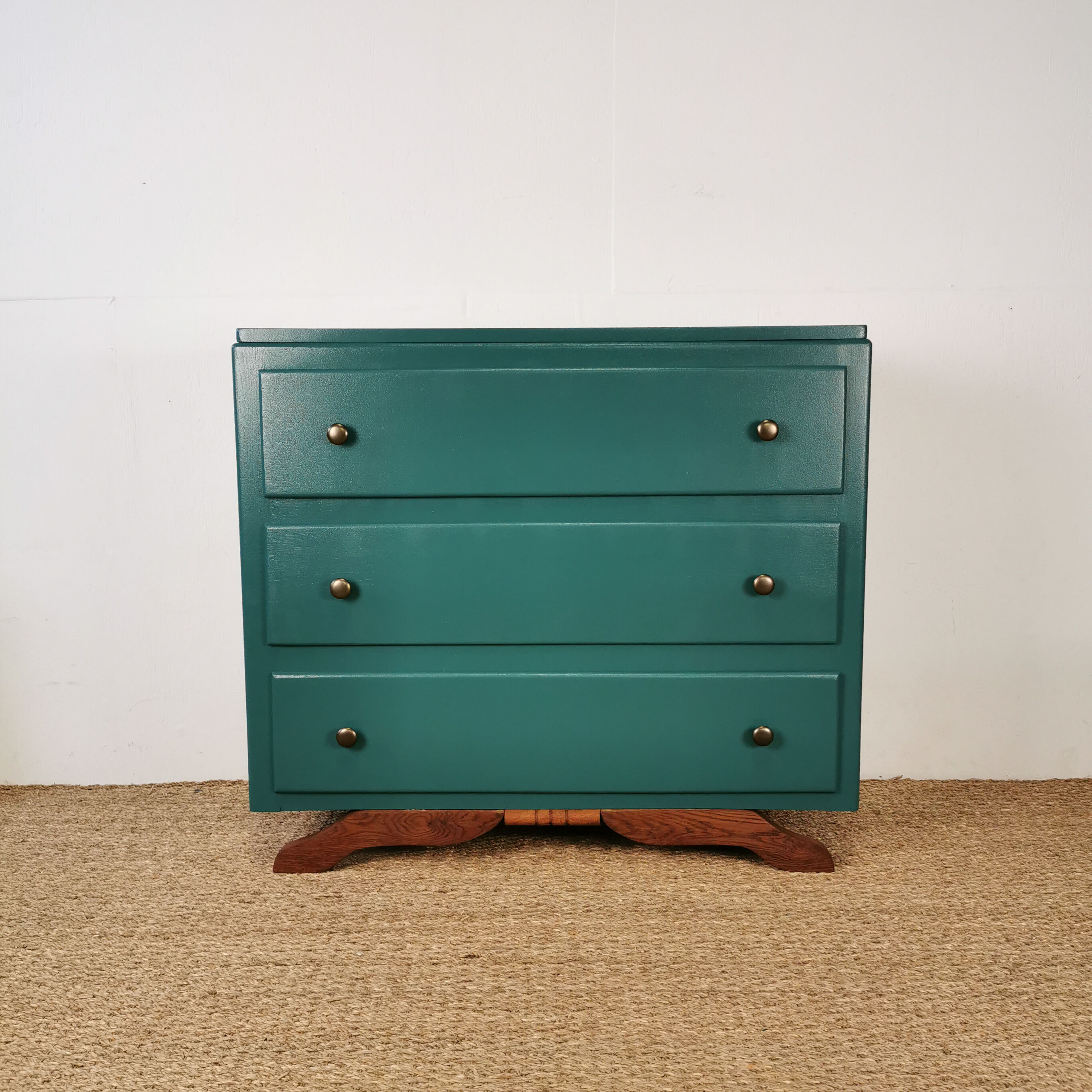 Art deco chest of drawers with mustache feet