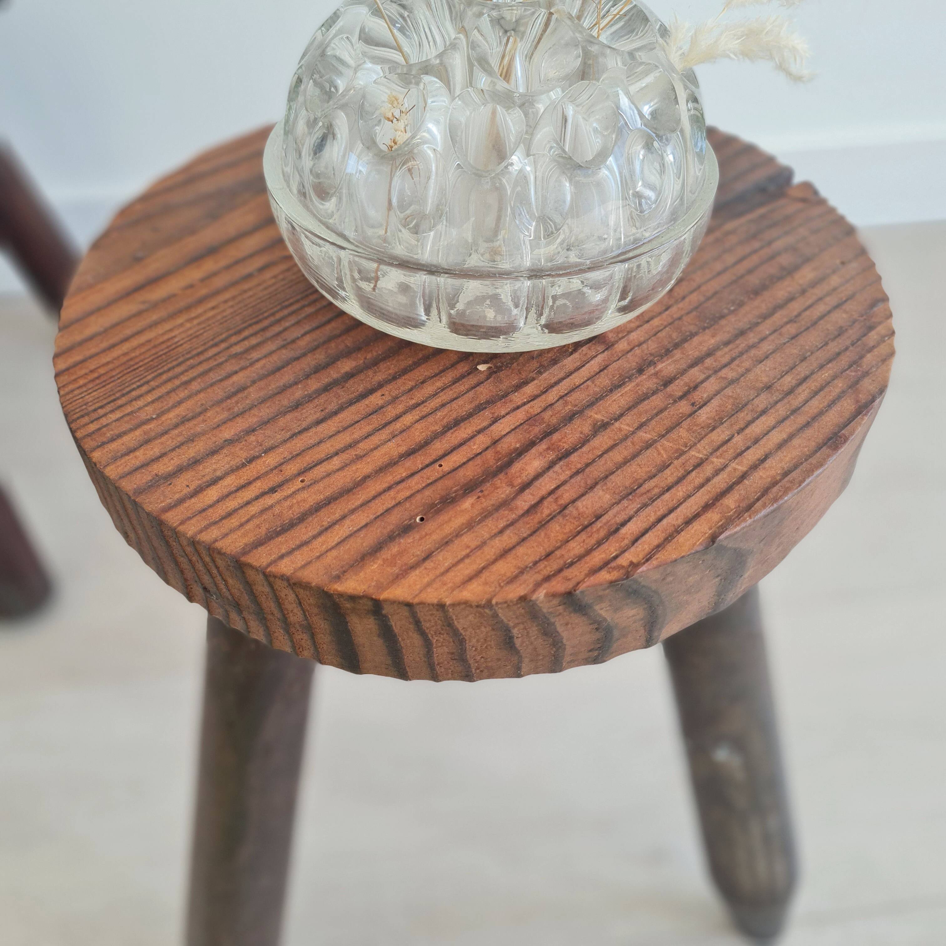 Wooden tripod stool - antique shepherd's stool