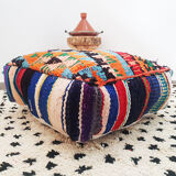 Set of 2 Moroccan poufs in carpets