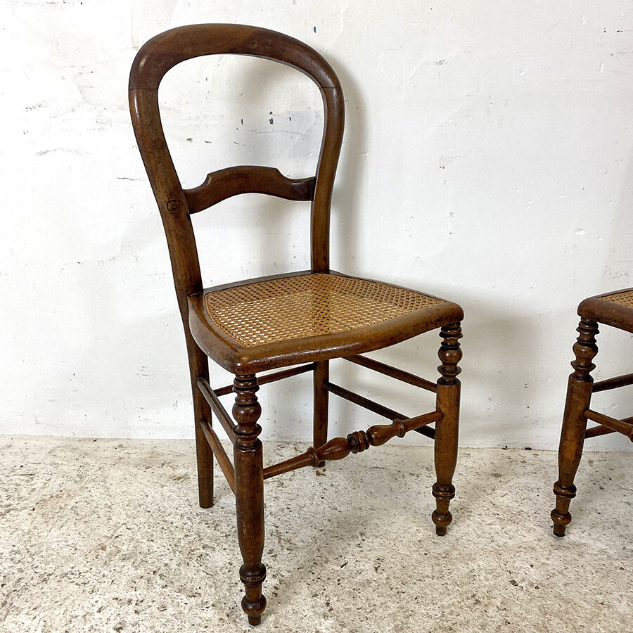 Pair of Louis Philippe canned chairs