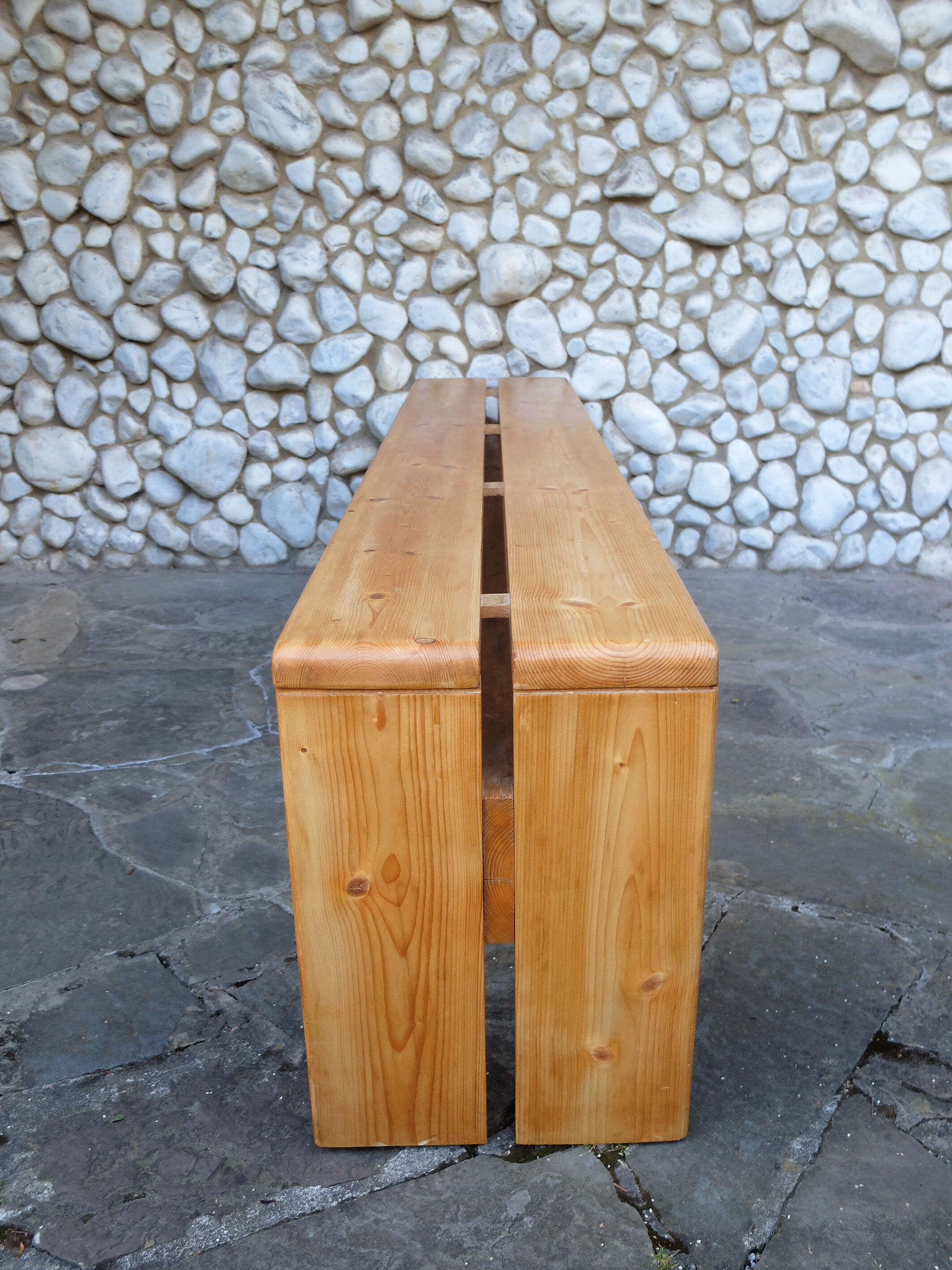 Charlotte Perriand pine bench for Les Arcs, 1960