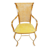 Vintage faux leather italian armchair, 1960s