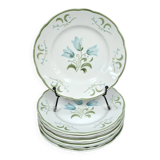9 assiettes à desserts floral vintage peintes main Badonvillers