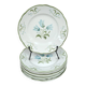 9 vintage floral dessert plates hand-painted Badonvillers