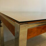 Dining table elm magnifying glass