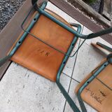 Suite of four school chairs 50/60 years