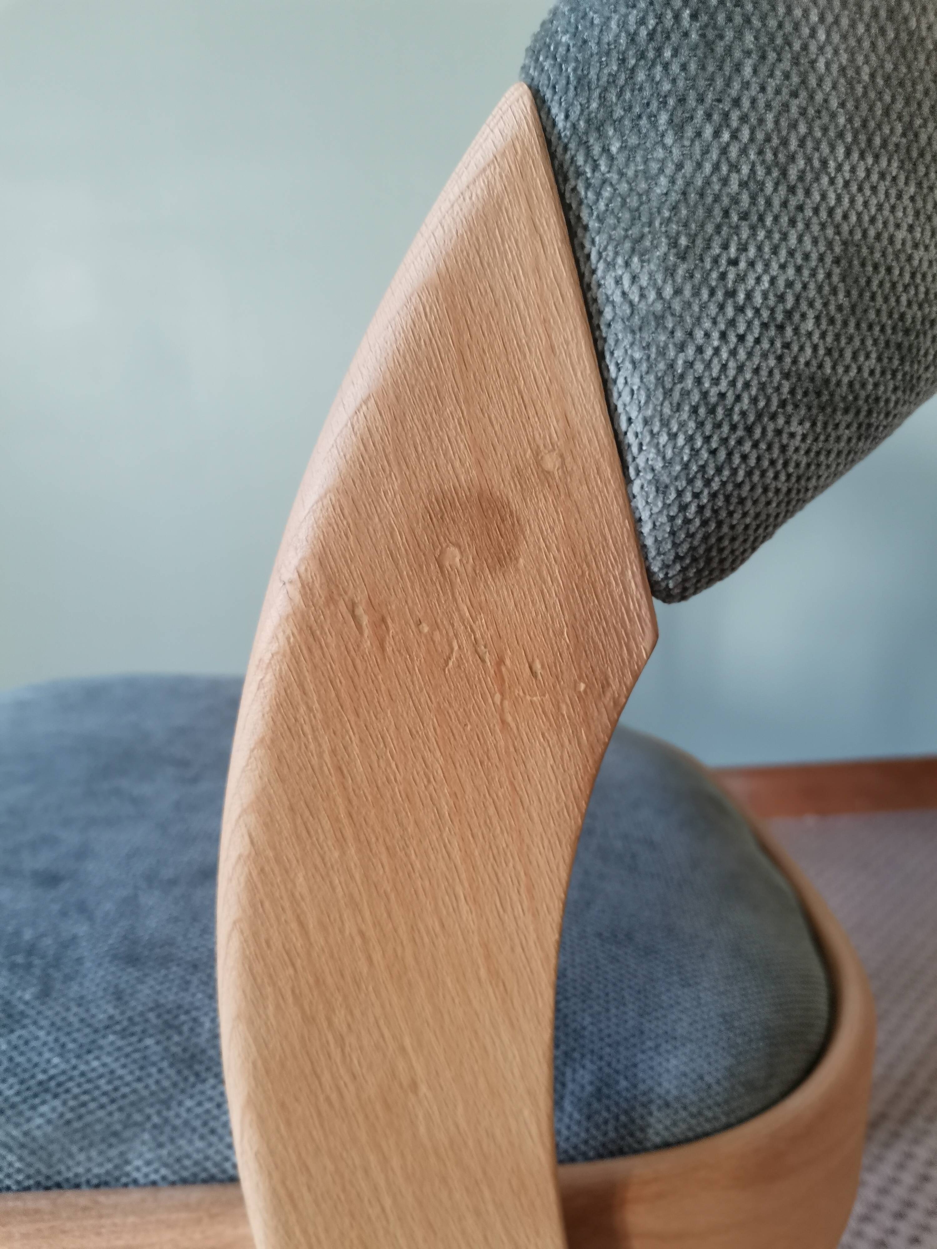 Baumann aqua green gondola chairs