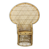 Large Peacock Chair Rattan Emanuelle Chair XL Boho Style 149cm