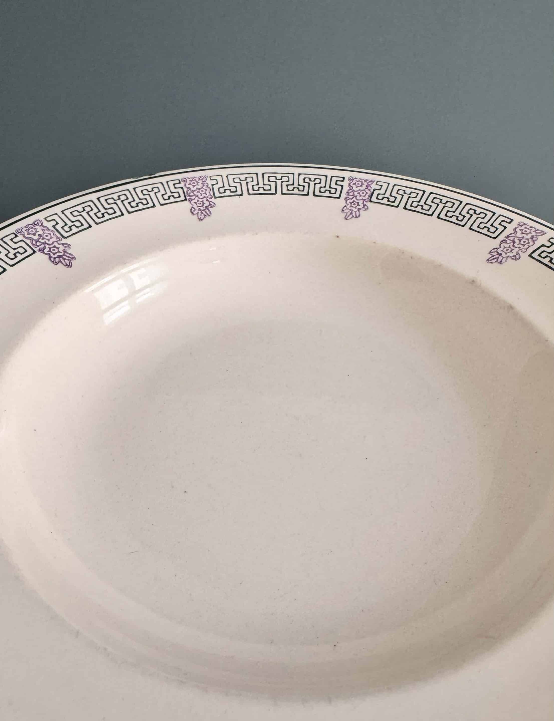 Set of 12 soup plates 1900 “Janina” Longwy