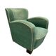 Fauteuil Art déco danois en mohair vert, années 1930-1940