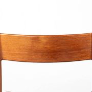 6 Danish chairs in teak and new skai, model 418 Arne Vodder 1960.