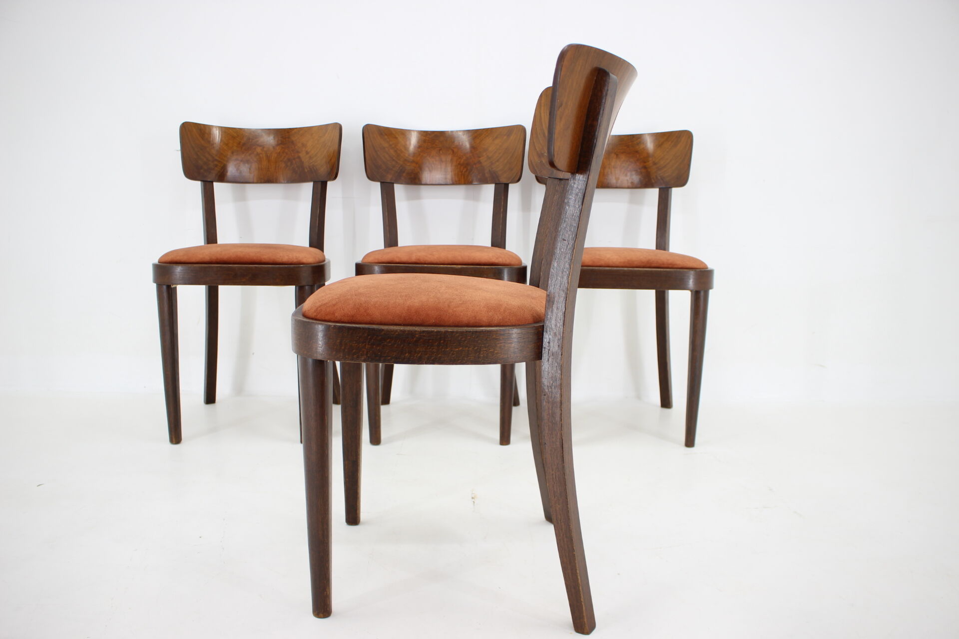 1940s Set of Four Dining Chairs ,Czechoslovakia