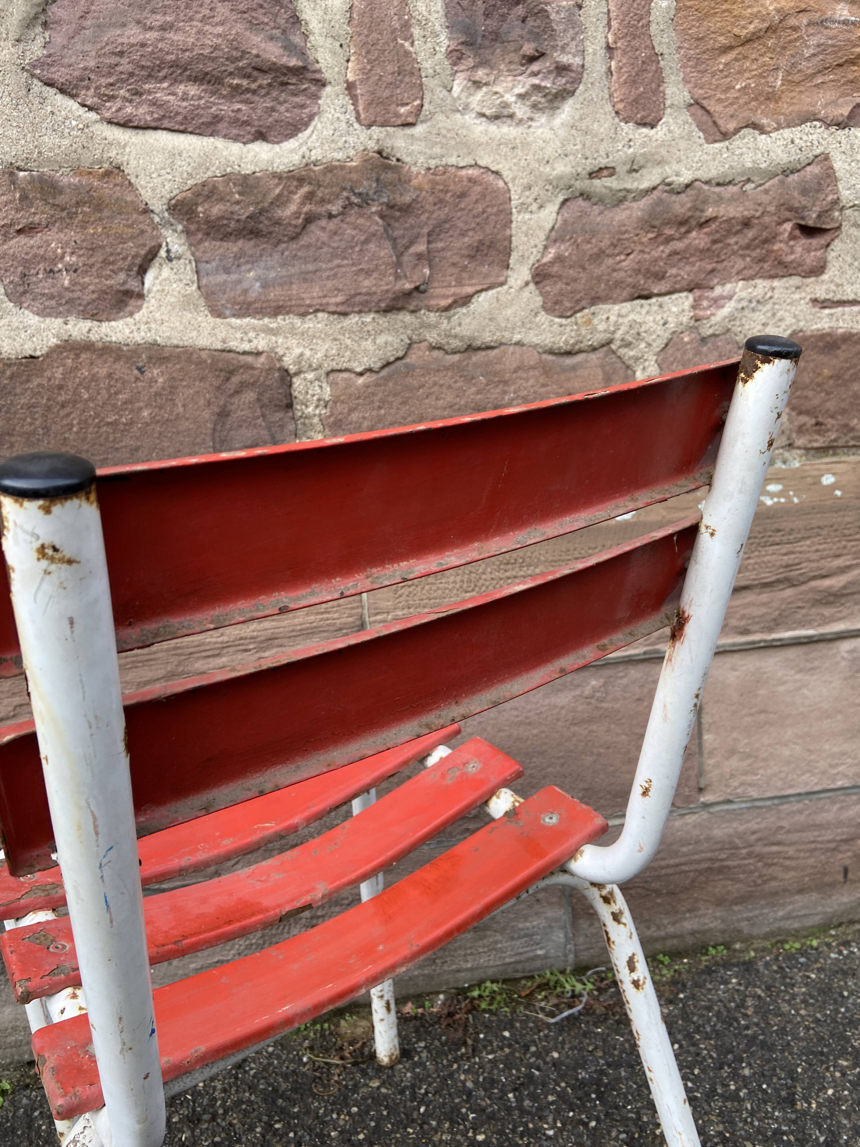 chaise de Café Tolix terrasse French bistrot chairs 1960 Esprit usés, wasi-sabi,industriel