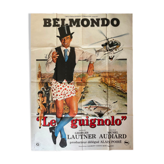 Original cinema poster "Le Guignolo" Jean-Paul Belmondo 120x160cm 1980