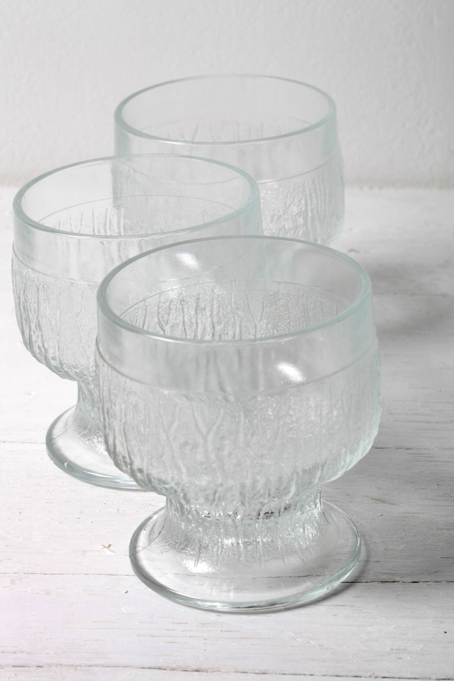 3 verres en cristal Crystalex par Ivo Rozsypal, République tchèque 1977