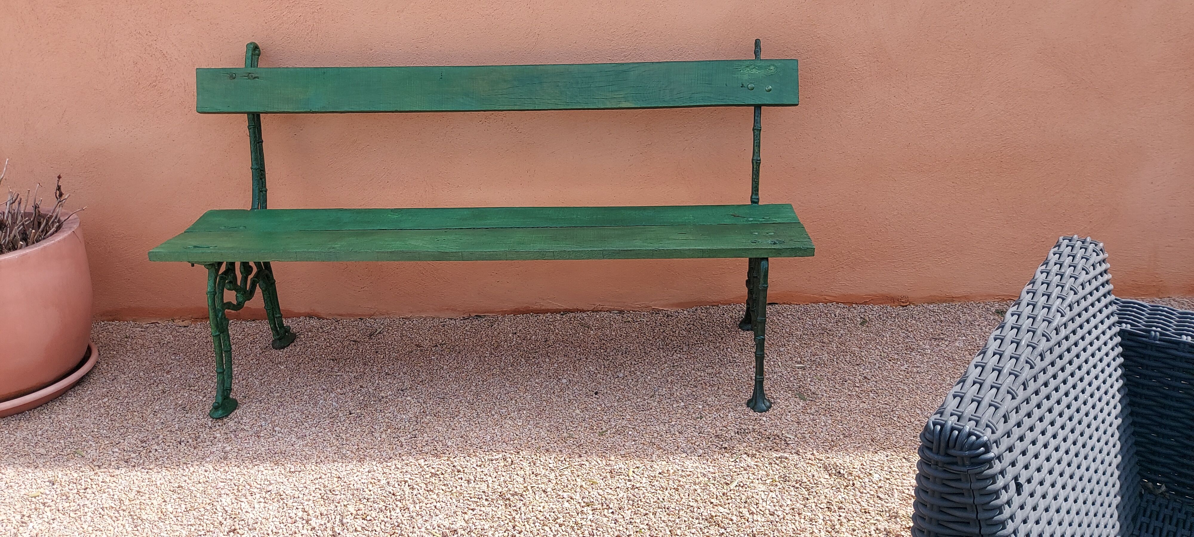 Outdoor garden bench 1900s