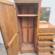 Asymmetrical storage unit Dresser wardrobe with vintage mirror 1950