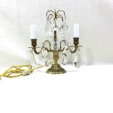 Girandole in bronze and crystal