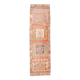 Tapis couloir kilim vintage , Orange, rose et beige boho pastel, 98x332 Cm