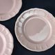 Title: 8 vintage Salins flat plates in powder pink – Ø 25.7 cm