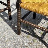 Pair of Bobbin armchairs, corner fire seat, corner