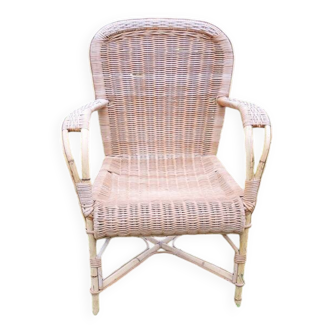 Fauteuil en osier ancien