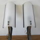 Pair of plastic and brass design sconces 50s - 60s