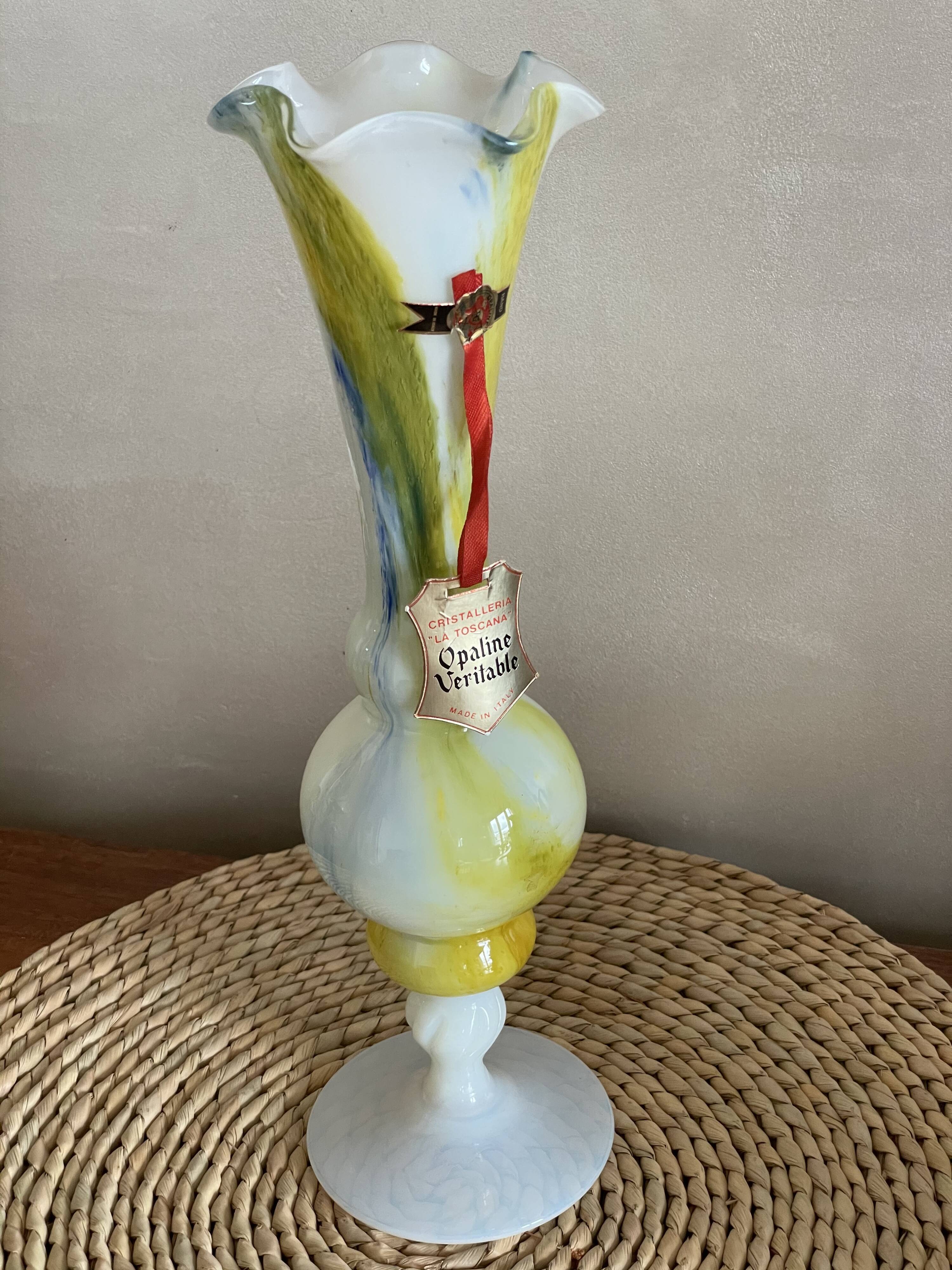 Opaline vase from Florence Italy
