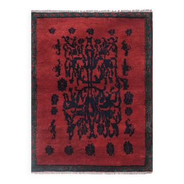 Vintage handmade Turkish rug 105x139 cm