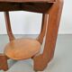 Table d'appoint en chêne rond de style Art Déco, années 1930