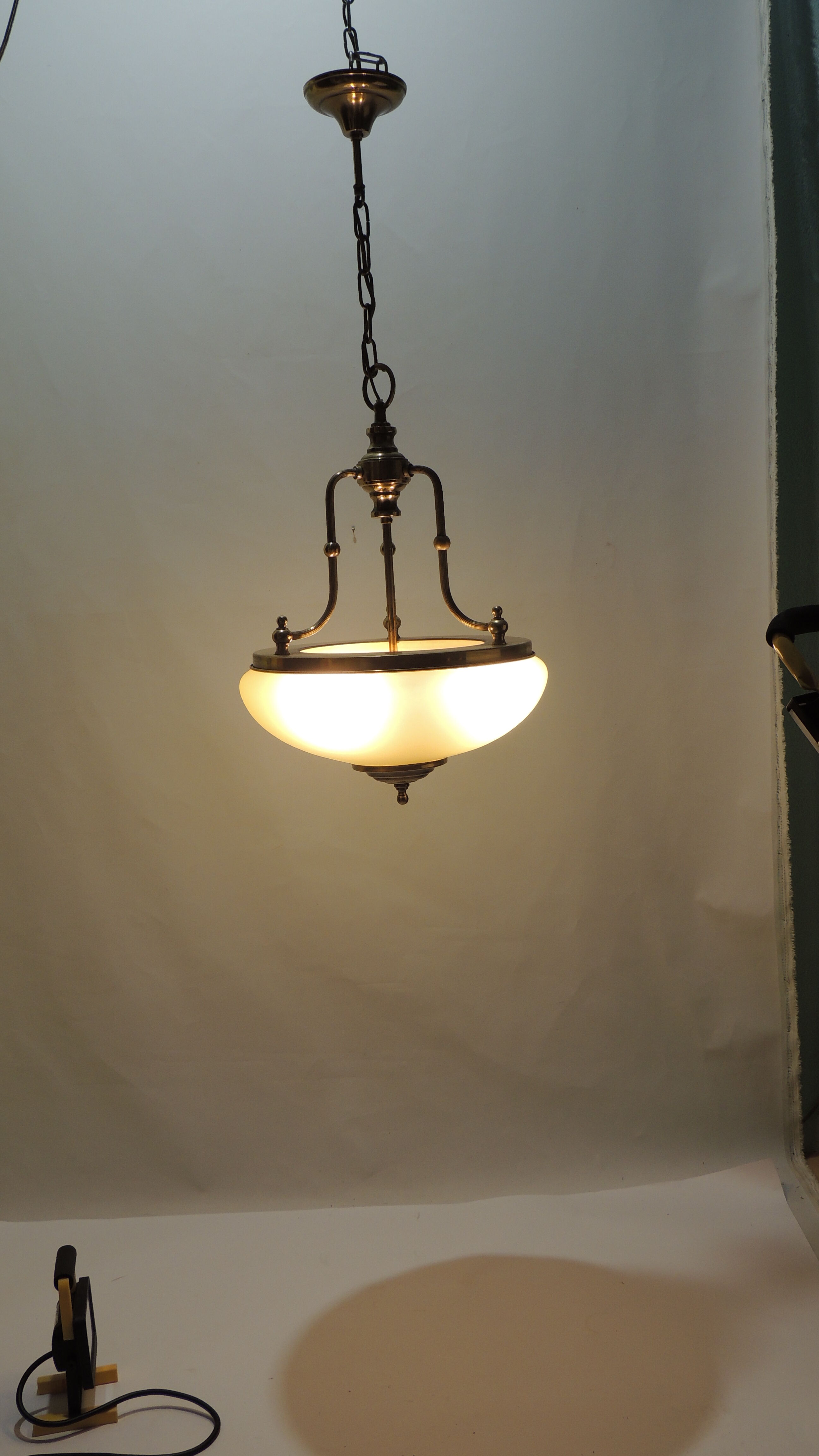 Glass and brass / vintage suspension