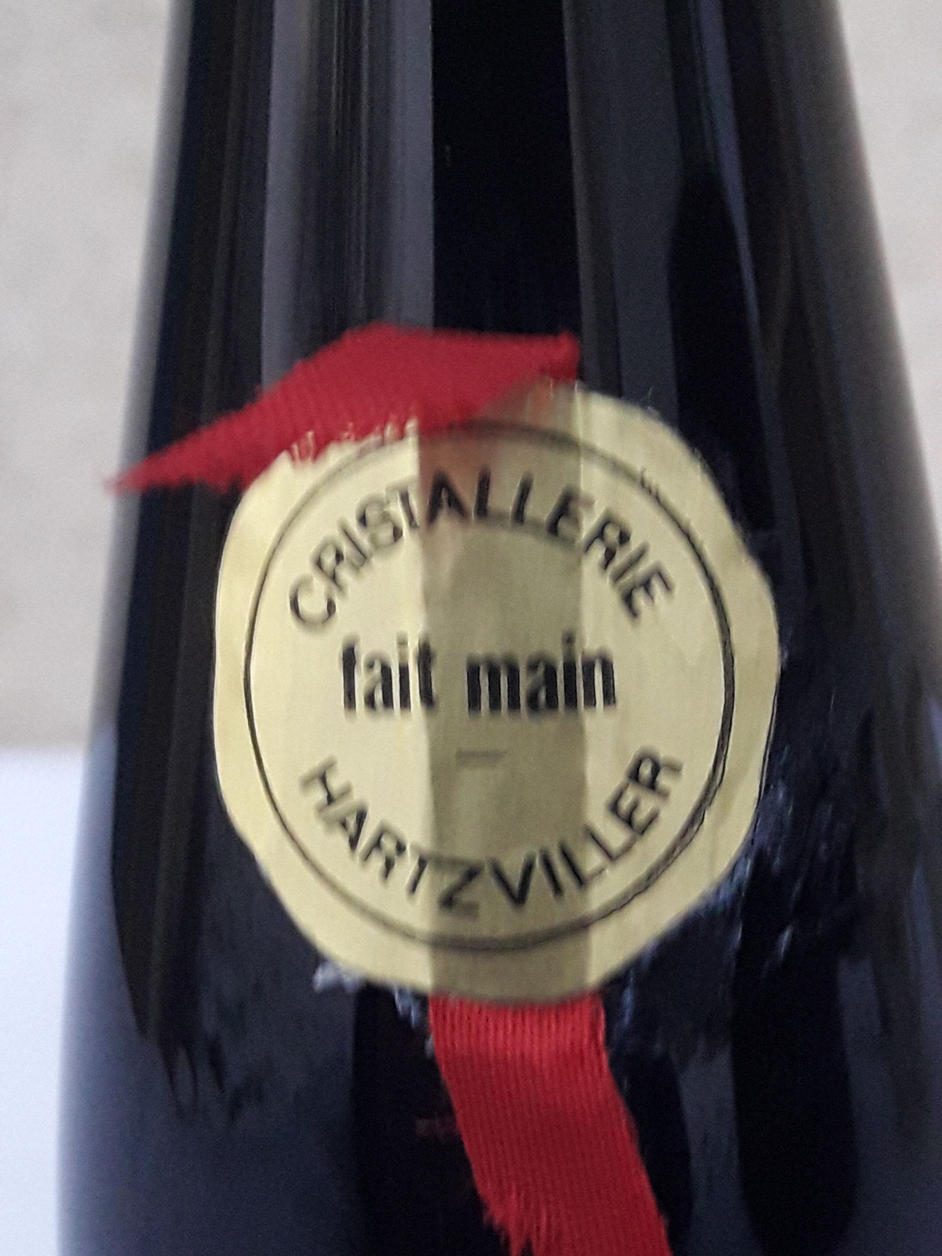 Hartzviller H 25 cm black crystal soliflore vase